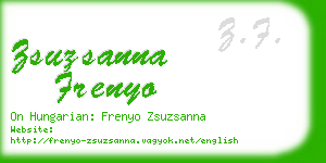 zsuzsanna frenyo business card